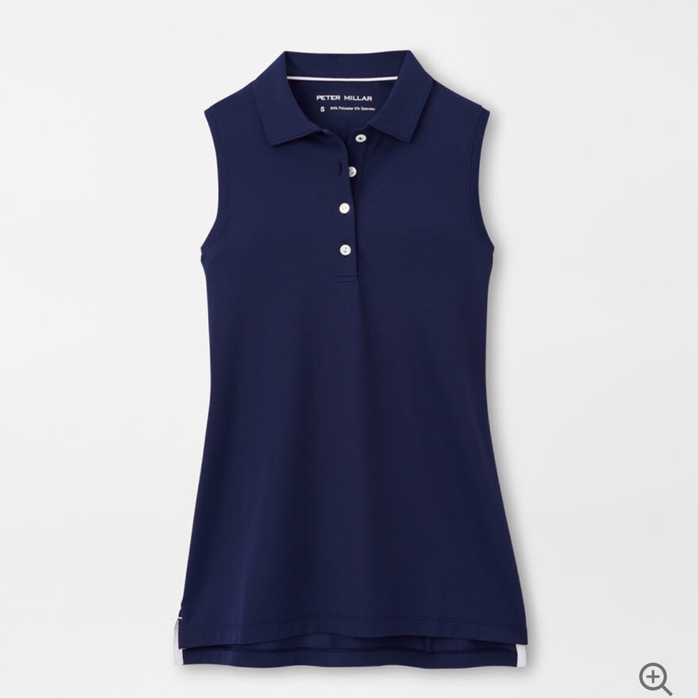 Peter Miller Sleeveless Banded Button Polo